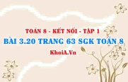 Bài 3.20 trang 63 SGK Toán 8 tập 1 Kết nối tri thức
